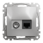 Розетка RJ45 категория 6 UTP -TV Алюминий Sedna Design Schneider Electric SDD113469T
