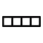 Рамка 4-постова  Штучне чорне скло Sedna Elements Schneider Electric SDD361804