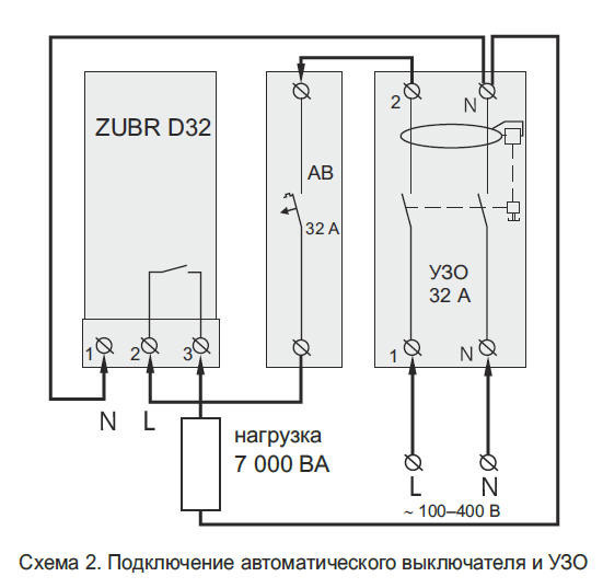 Схема подключения д32